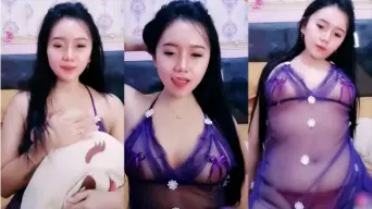 Mitha Live Hot Pakai Lingerie Ungu Yang Bikin Goyang