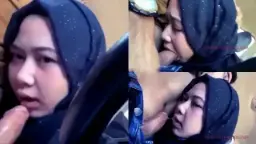 Jilbab Manis Mengulum Batang Adik