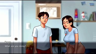 Ibu Tiri Melirik… Lalu Tersenyum Nakal | Cuplikan Wip Baru | Summertime Saga (18+)